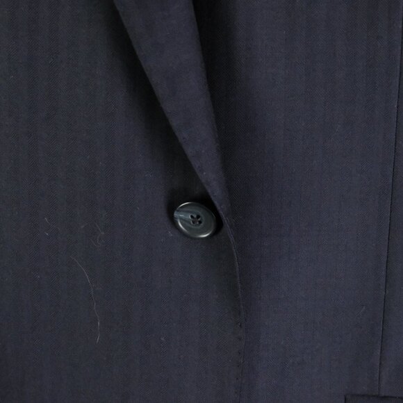 Samuelsohn Blazer Mens 42R Black Striped Two Button Double Vented Super 120s - Picture 4 of 16